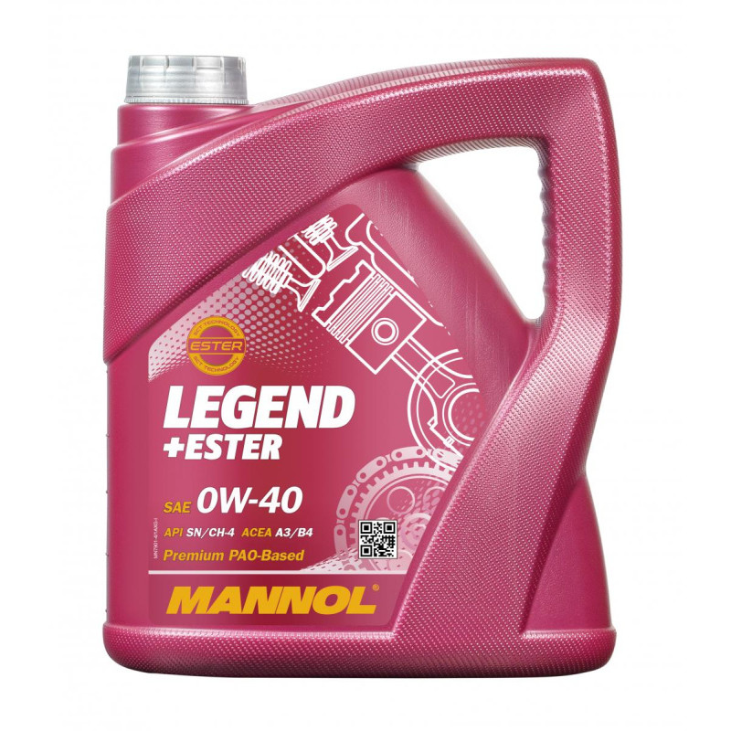 MANNOL LEGEND+Ester SAE 0W-40 API SN/CH-4; ACEA A3/B3/B4  (4л).
