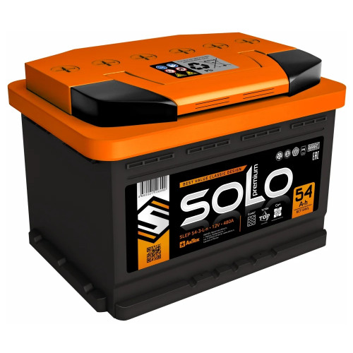 Аккумуляторная батарея SOLO PREMIUM 54 Ач пр полярность