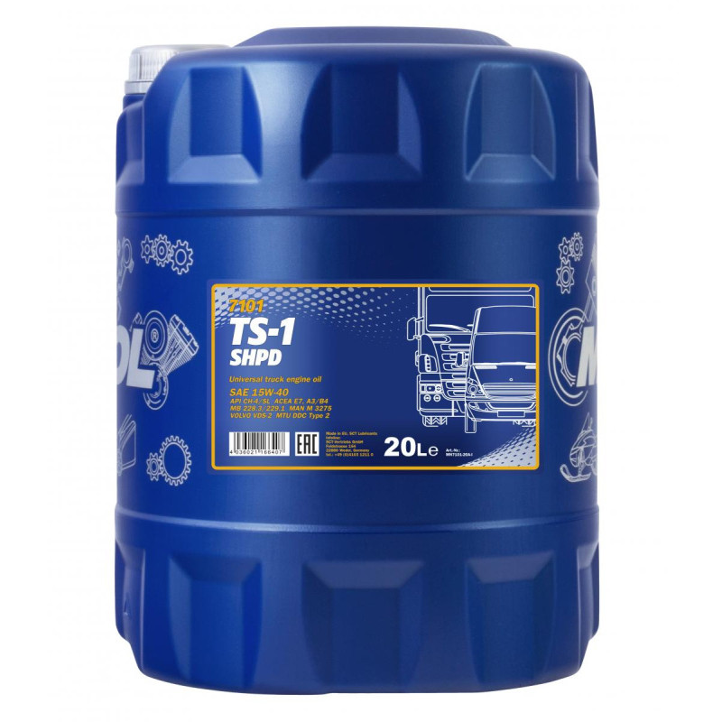7101 MANNOL TS -1 SAE 15W/40 SHPD 20л, шт