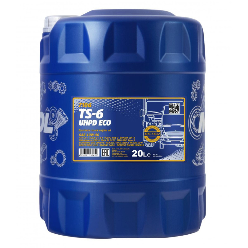 7106 MANNOL TS -6 ECO SAE 10W/40 UHPD 20л., шт