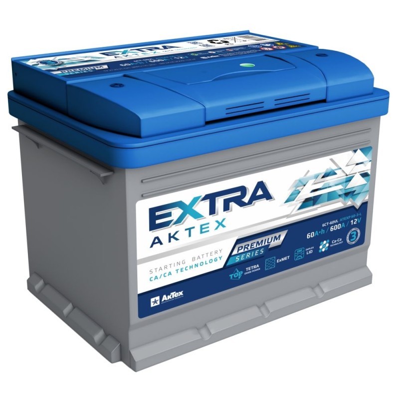 Аккумуляторная батарея AKTEX EXTRA PREMIUM 100 Ач обр полярность
